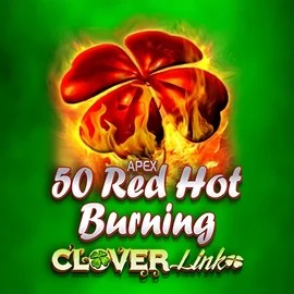 50 Red Hot Burning Clover Links slot visual from Novomatic available on whamoo.eu.com