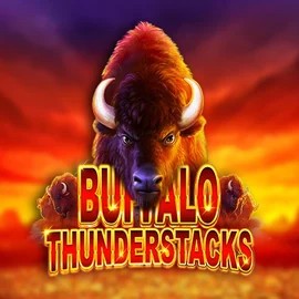 Buffalo Thunderstacks logo – Slots by Amatic Industries at Whamoo Casino