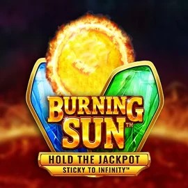 Burning Sun slot logo by Wazdan at Whamoo Casino