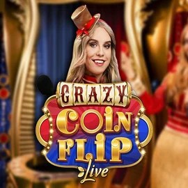 Official Live Casino logo: Crazy Coin Flip by Evolution at Whamoo Casino