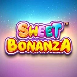 Sweet Bonanza slot logo by Pragmatic Play at Whamoo Casino